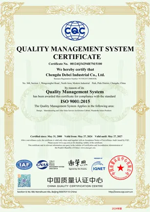 DEB Quality Management System Certificate